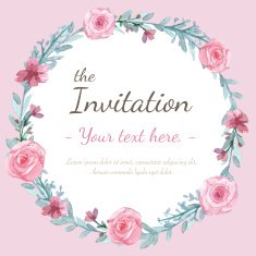 Flower Invitation card N38