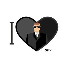 I love spy Man in black glasses and dressed