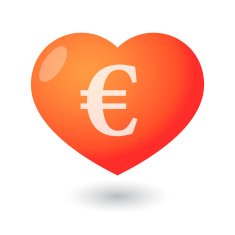 Heart with a currency icon N5