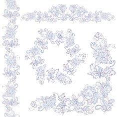 Floral design elements set Can use for birthday card N2