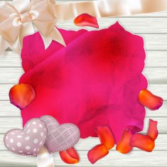 Petals on wooden background EPS 10