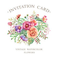Watercolor Flowers N106