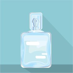 Glass Cologne Bottle Vector N2