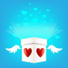 Beautiful heart on the wings of love N2