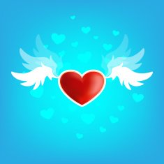 Beautiful heart on the wings of love N3