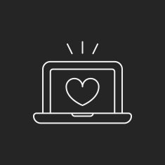 love computer line icon N2