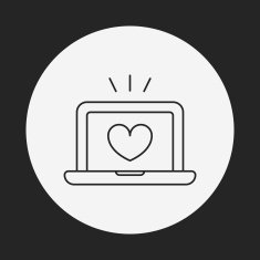 love computer line icon N3