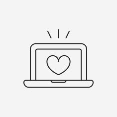 love computer line icon N4