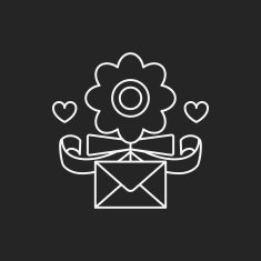 flower bouquet line icon N2
