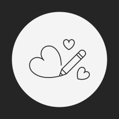 love heart line icon N3