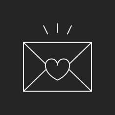 love letter line icon N2