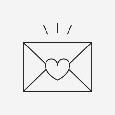 love letter line icon N4