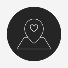 love location line icon