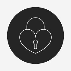 lover lock line icon