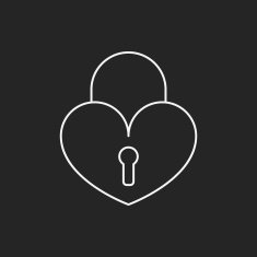 lover lock line icon N2