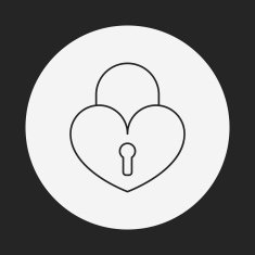 lover lock line icon N3