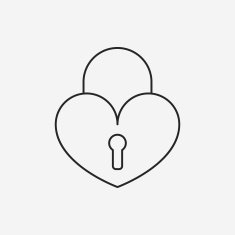 lover lock line icon N4