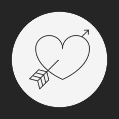 love heart line icon N15