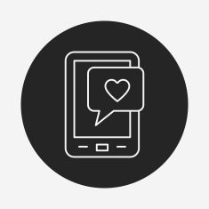 love message line icon N13