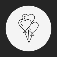 heart balloon line icon N7