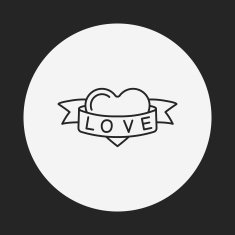 love heart line icon N23
