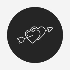 love heart line icon N25