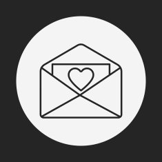 love letter line icon N11