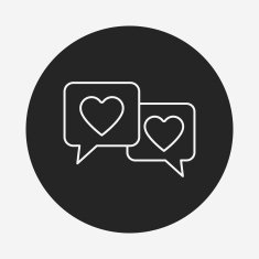 love message line icon N17