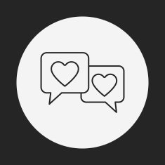 love message line icon N18