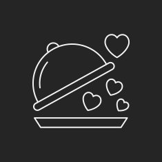 valentine's day meal line icon N6