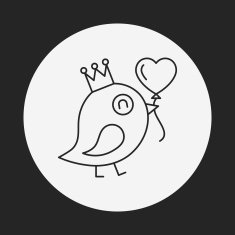 lover birds line icon N11