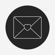 love letter line icon N13