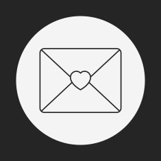 love letter line icon N15