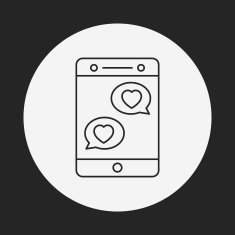 love message line icon N25