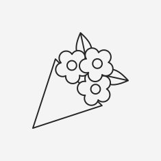 flower bouquet line icon N24