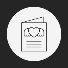 love letter line icon N23