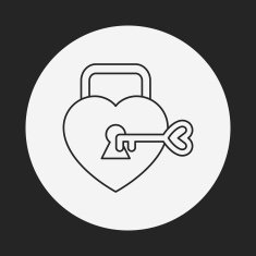 lover lock line icon N11