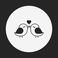 lover birds icon N12