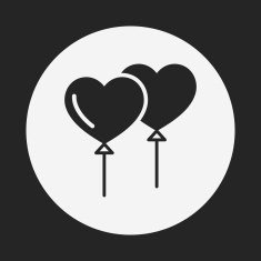 heart balloon icon N16