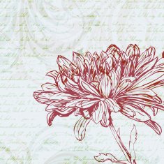 Grungy retro background with chrysanthemum flower