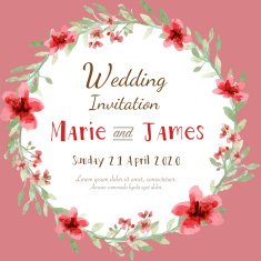 Flower Invitation card N39