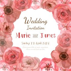 Flower Invitation card N40