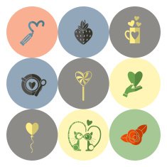 Happy Valentines Day Icons N359