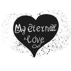 heart hand drawn typography poster