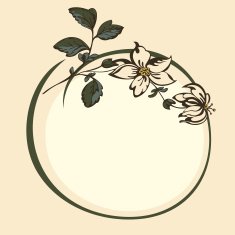 Frame with flower Drawing pattern flower N2
