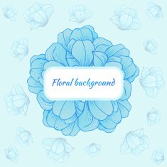 Beautiful card with a round wreath of different flowers N6