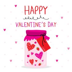 Happy Valentine's Day Cartoon Vector