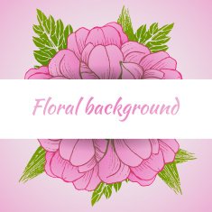 Floral background with daisy in pastel colors N5