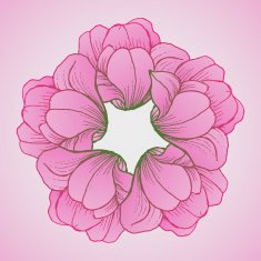Floral background with daisy in pastel colors N6