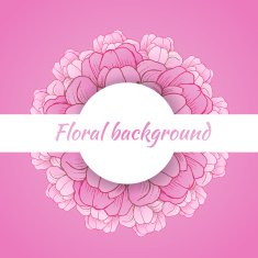 Floral background with daisy in pastel colors N8
